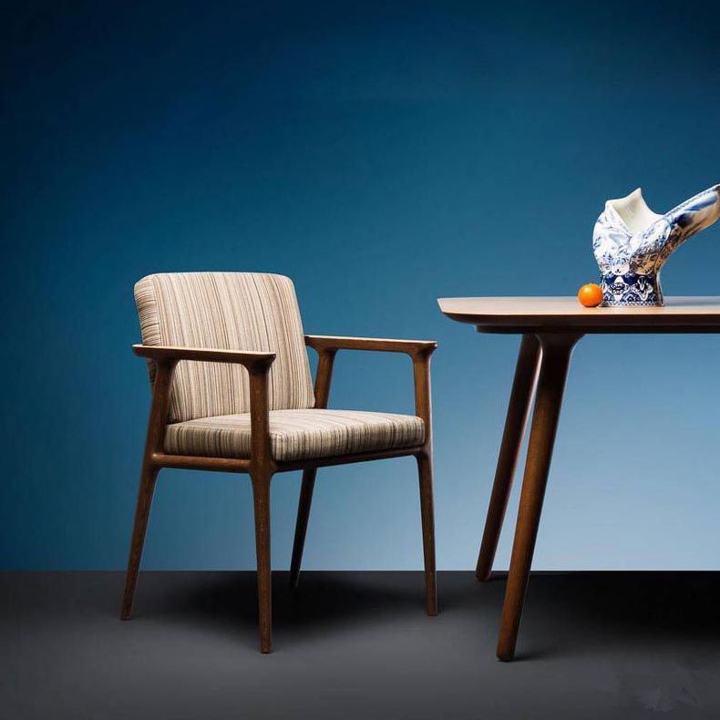 Le bois de frêne de style traditionnel préside la chaise arrière solide de salles à manger de Kichen de bras