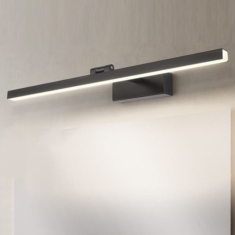 Metal Linear Shape Mirror Wall Light Modern Style 1 Light Mirror Wall Mounted Light