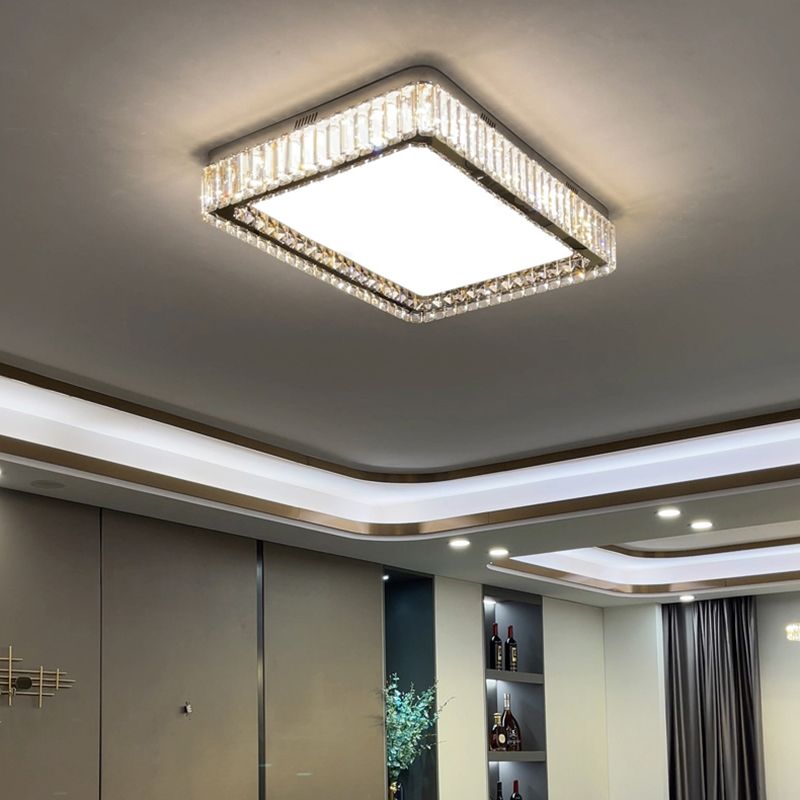 Techo geométrico de cristal de montaje de luz de montaje de LED moderno de montaje de luz de techo en blanco