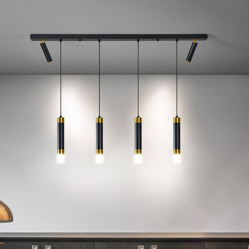 Lampada cilindrica isola semplicità stile in metallo a led isola illuminazione