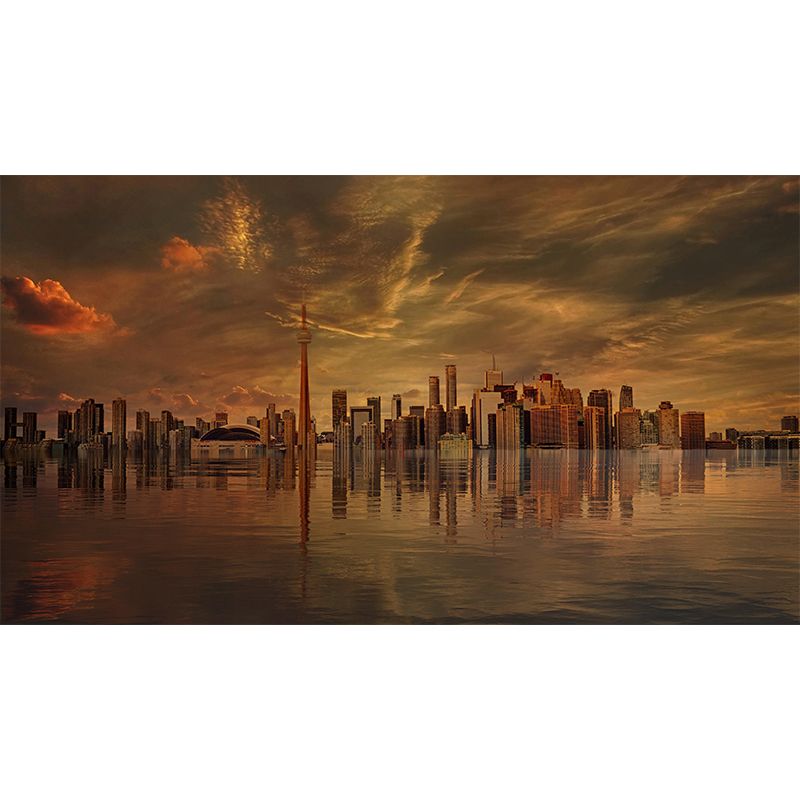 Photography Toronto City Mural Wallpaper Modern Style Wall Decor for Living Room