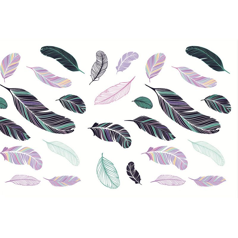 Feathers Pattern Murals Contemporary Waterproofing Home Wall Covering, Personalised Size