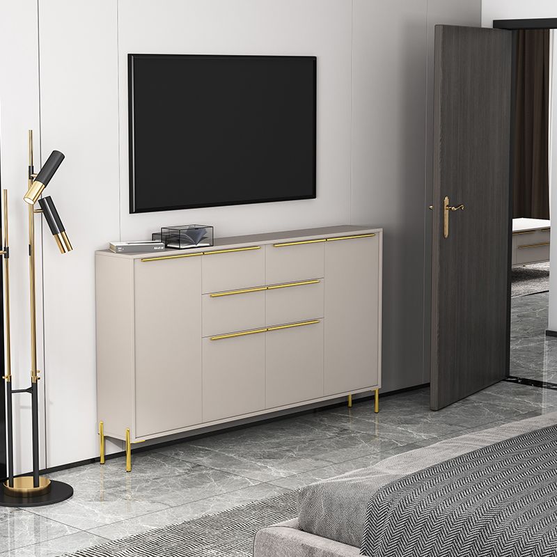Luxury Enclosed Storage TV Stand Wooden Rectangle TV Cabinet