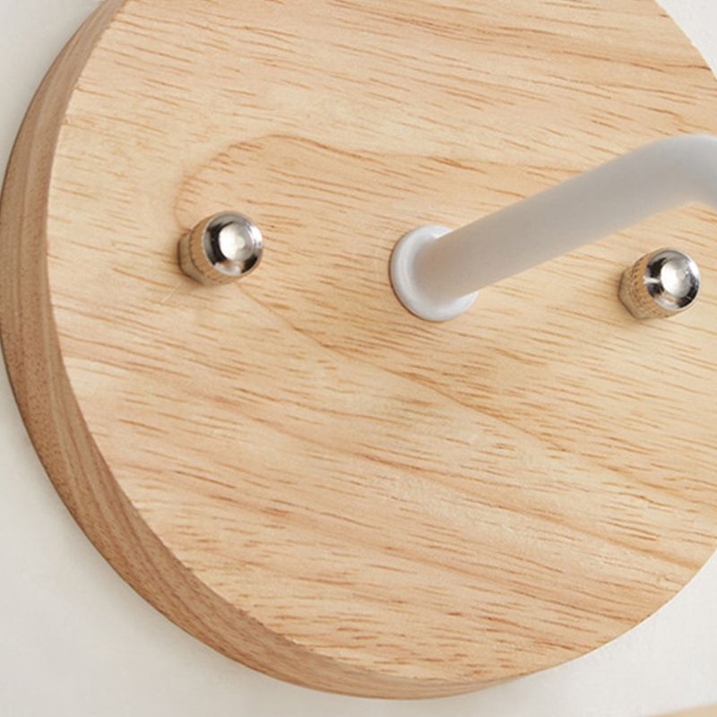 Modern Style Round Wall Light Sconces Wood 1 Light Wall Lighting Ideas