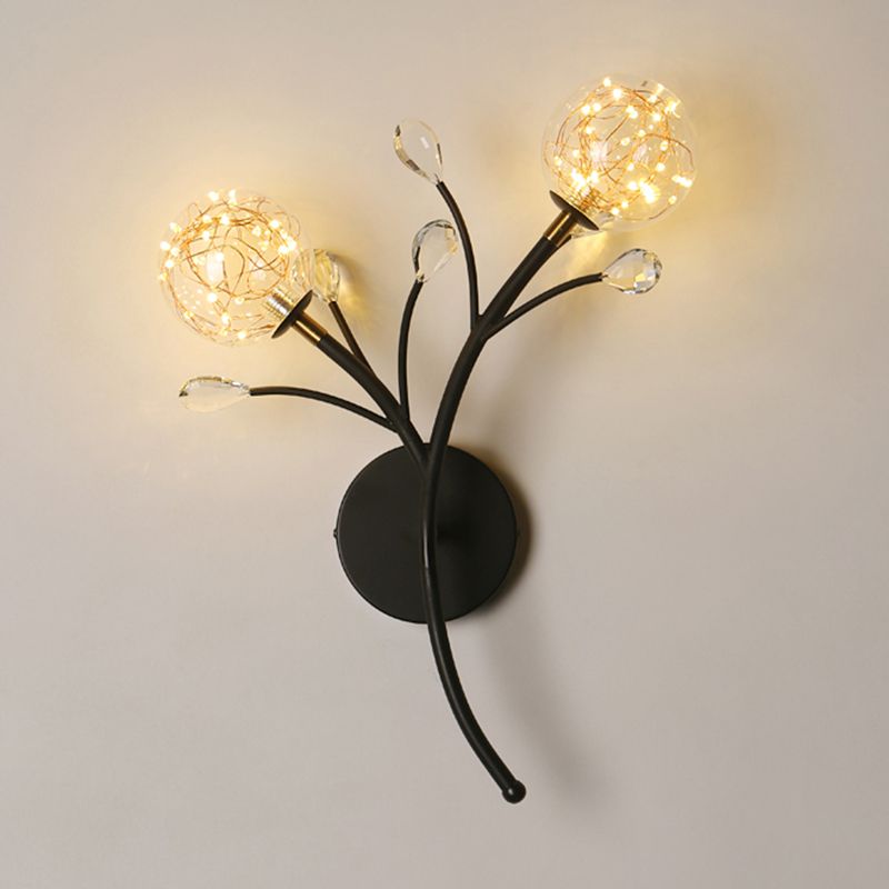 Kugelform Glaswand Licht moderner Stil 2 Leichter Wandhalterung Licht