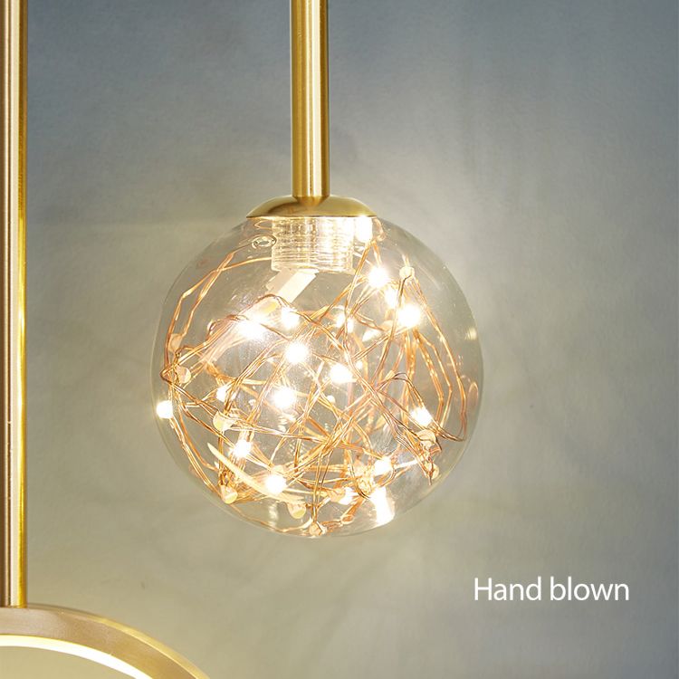 Metallo lampada appesa a parete in vetro a parete a parete in metallo a parete a parete con piastra backplate metallica