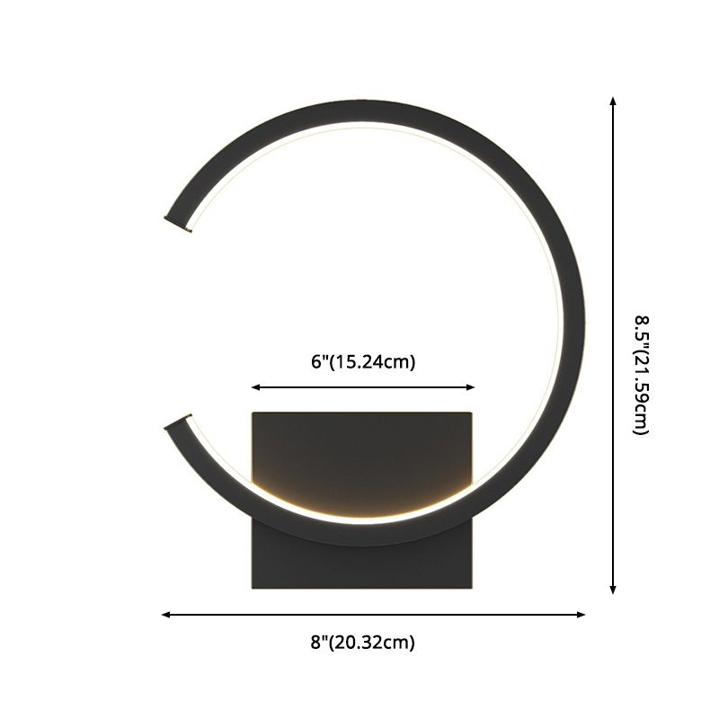 Apparecchiatura per illuminazione da parete nordica per parete da letto a led con tonalità acrilica a forma di C