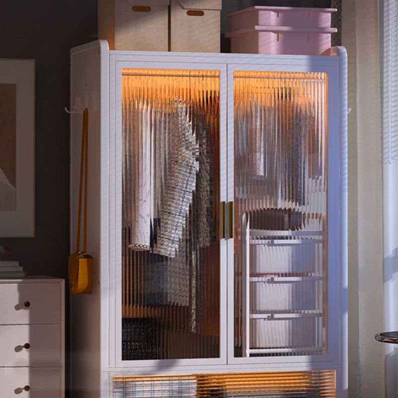Glass Combination Armoire Modern Style Wardrobe Cabinet for Home