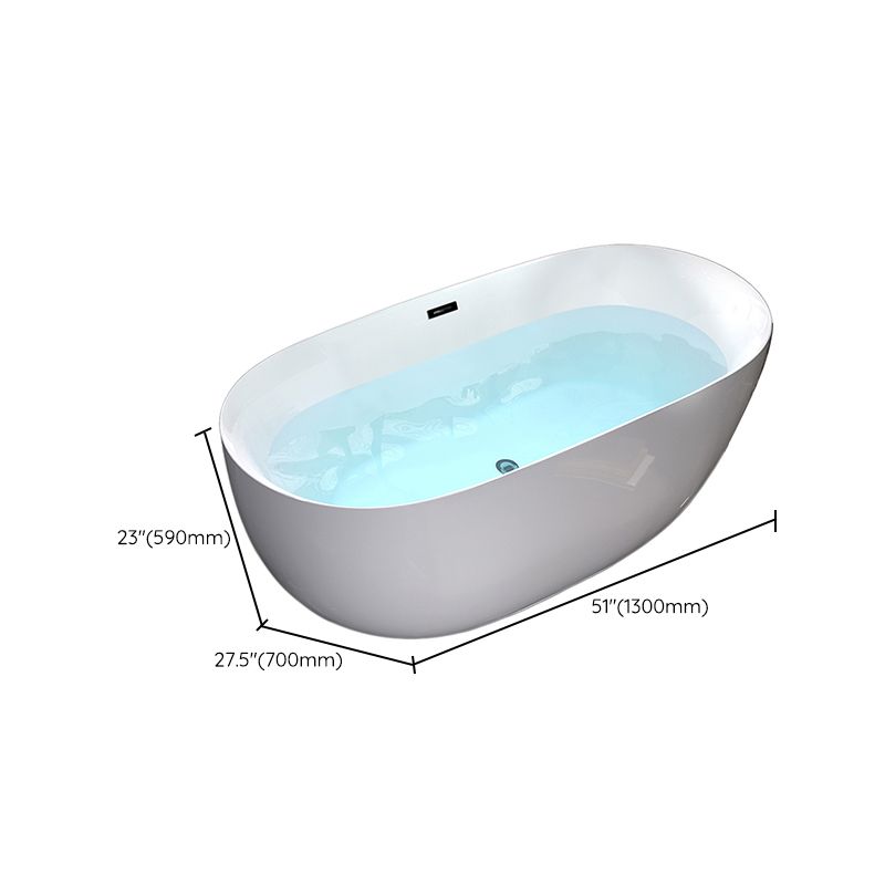 Modern Antique Finish Bathtub Stand Alone Soaking Oval Bath Tub