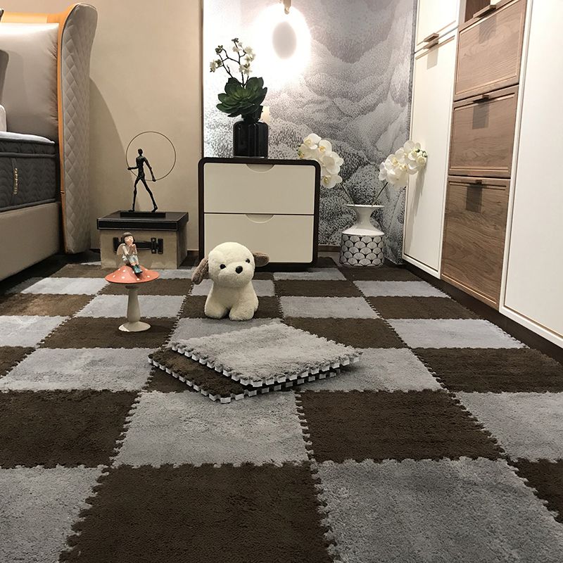 Modern Level Loop Carpet Tiles Color Block Interlocking Carpet Floor Tile