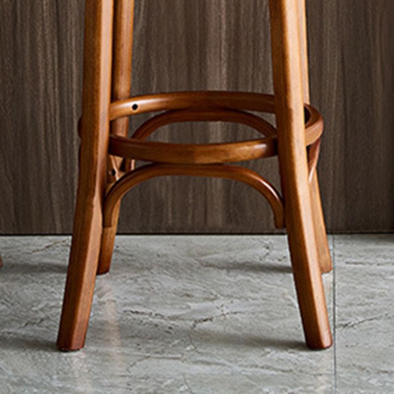 Industrial Solid Wood Counter Stool Velvet Counter Height Stools for Home Use