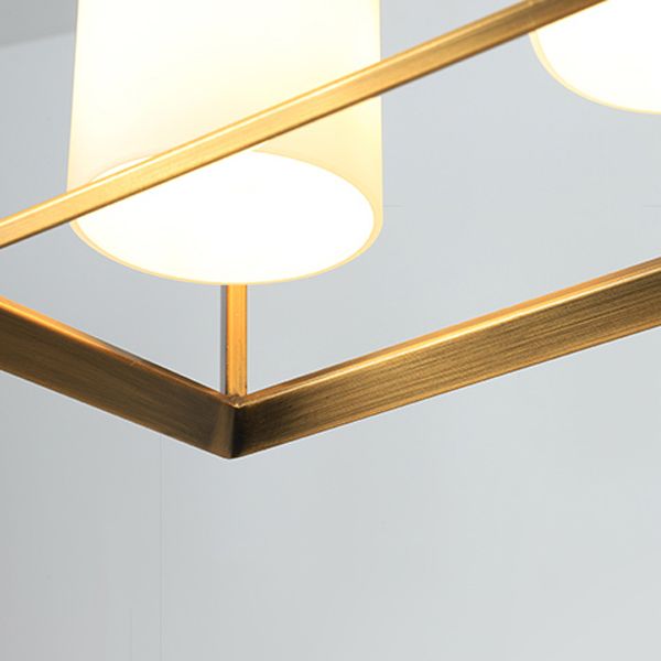 Éclairage d'îlot de cuisine industrielle Rectangle Metal Island Chandelier