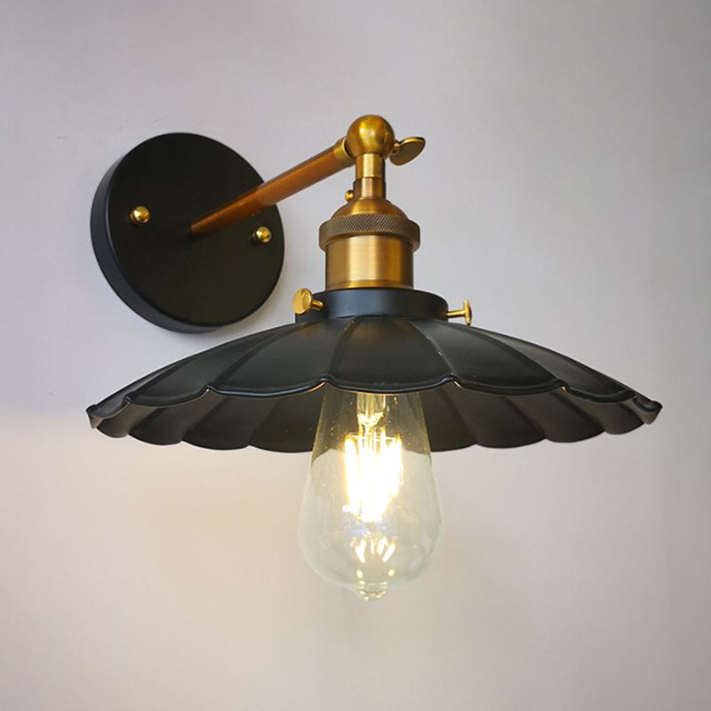 Flared Wall Mounted Lamps Vintage Industrial Metal Wall Sconces Lighting Fixtures for Courtyard