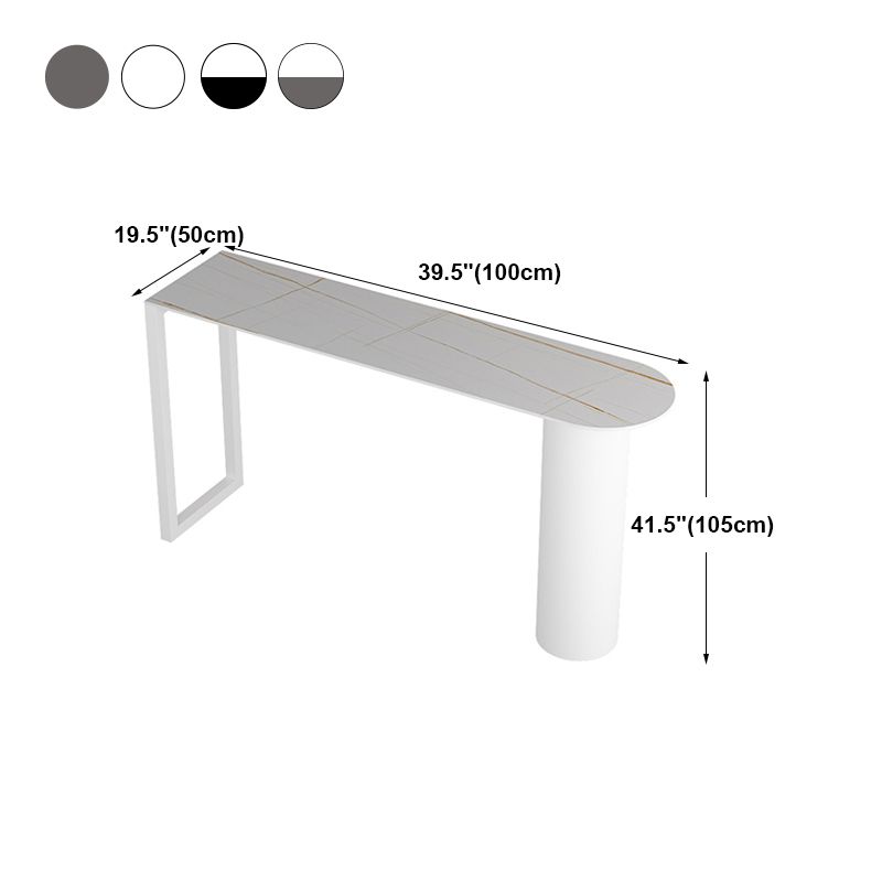 Stone Kitchen Double Pedestal Hall/Pub Table Modern Bistro Bar Height Cocktail Table