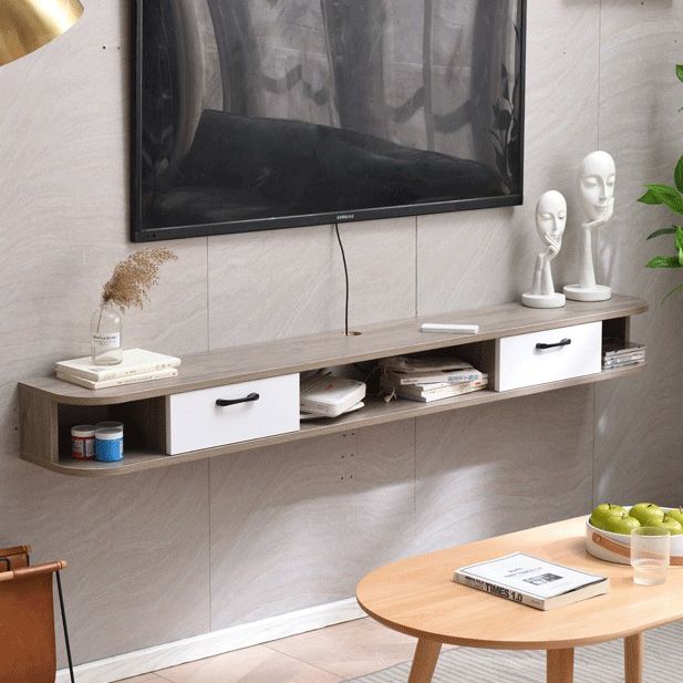 Scandinavian Wall-mounted TV Stand Engineered Wood TV Cabinet