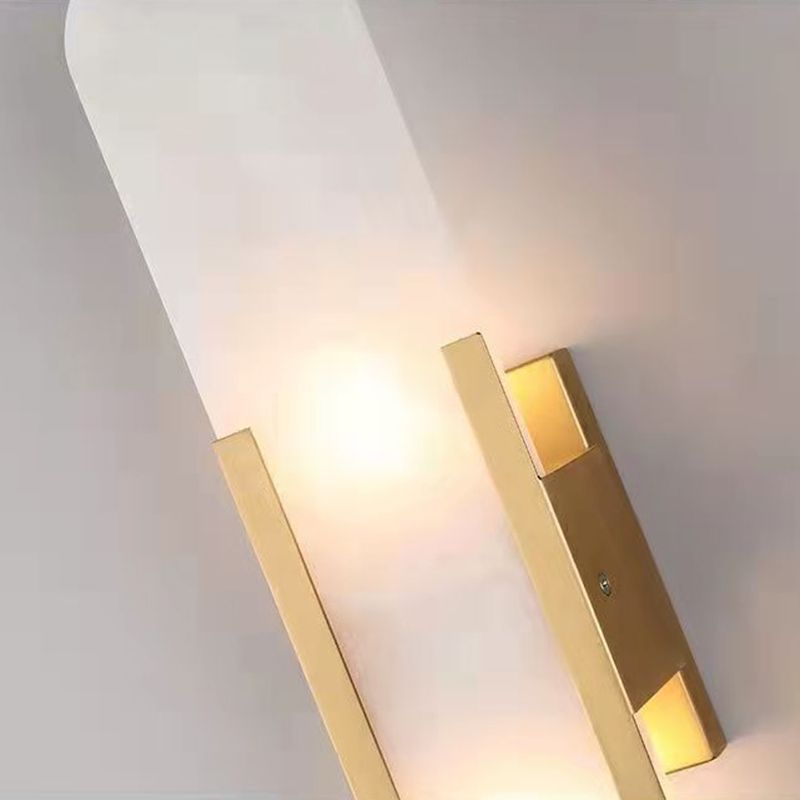 Simple Shape Wall Mounted Light 2 Lights Flush Mount Wall Sconce