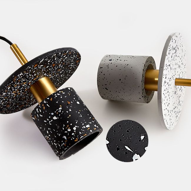 Luce a sospensione a forma di cappello da terrazzo Luce a soffitto a bulba singola per barre da cucina