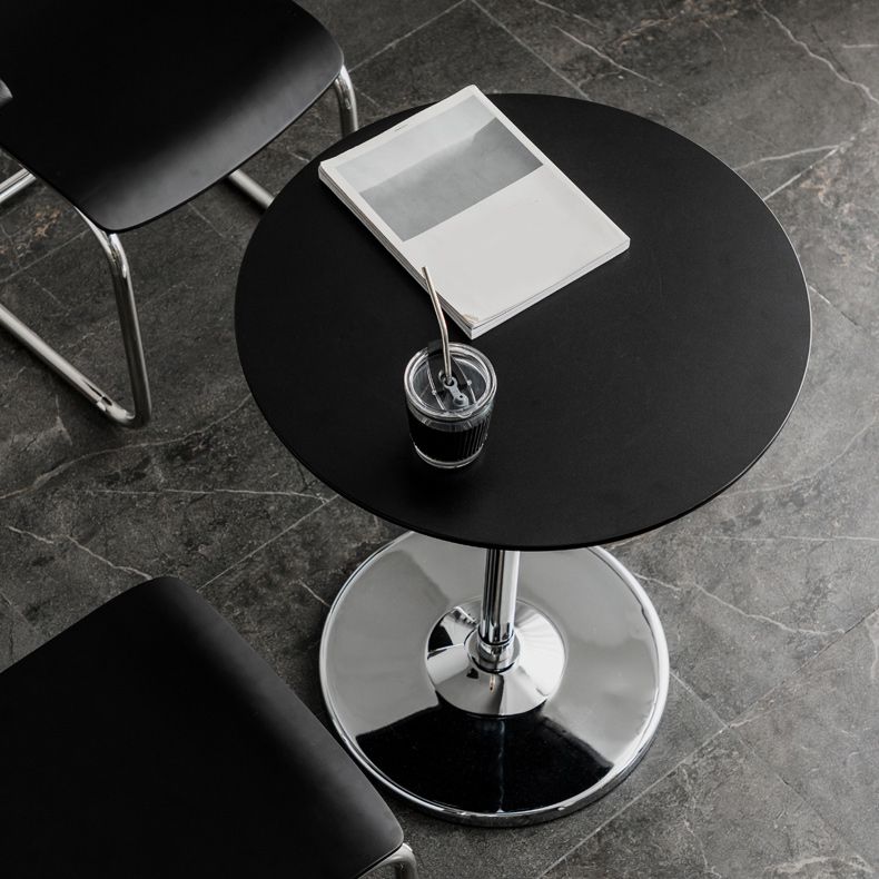 Contemporary Pedestal End Table Round Side End Table for Living Room