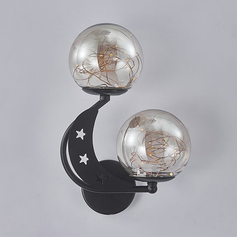Star & Moon Modeling Metal LED Wall Lamp LED Lights String Nordic Home Decorative Lighting Fixture