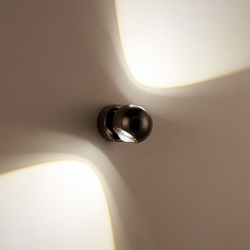Ball Shade Metal Wall Sconce Modern Style 2 Lights Wall Mount Lighting