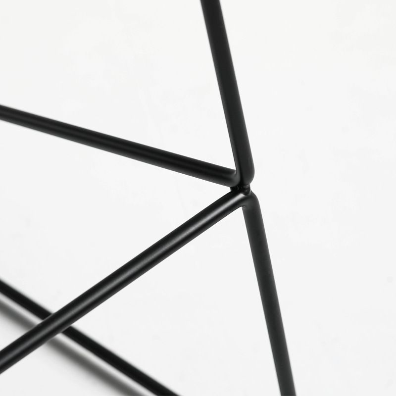 Contemporary Plastic Dining Stools Armless Bar Stools with Footrest