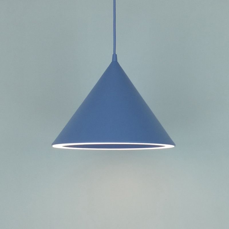 Macaron suspension de luminaire suspendu à 1 lumière avec une teinte en plastique pour le salon