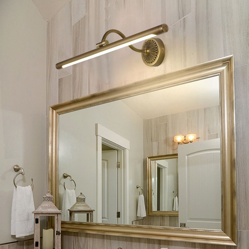 Linear Shower Room Wall Lighting Fixture Metal LED Simplicity Wall Mounted Light