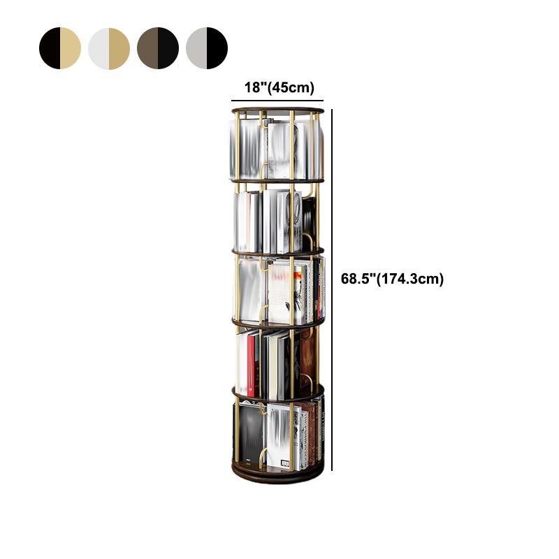 Glam Open Etagere Bookshelf Iron Ferro Telefono in legno in legno scaffale