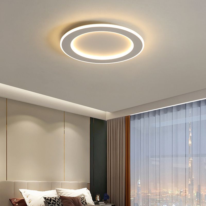 LED Ceiling Light White Round Ceiling Mount Light with Acrylic Shade for Bedroom