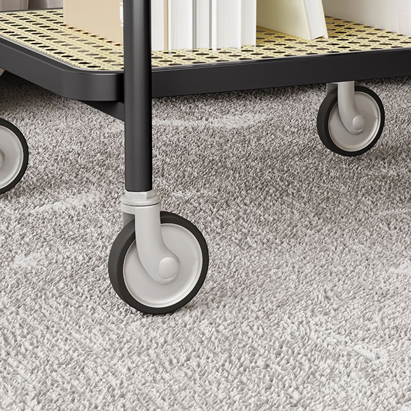 Modern Glass Corner Table Double Tier Side End Table with Storage