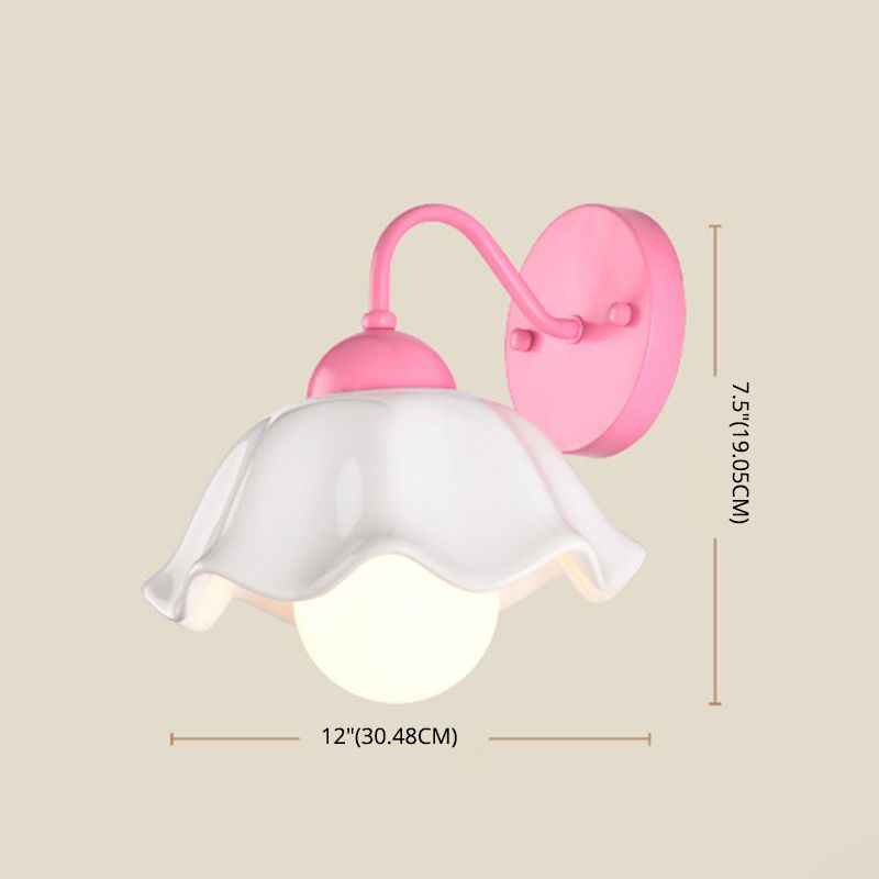 Luz de plataforma acampanada Cerámica de estilo pastoral americano 1 apliques de luz