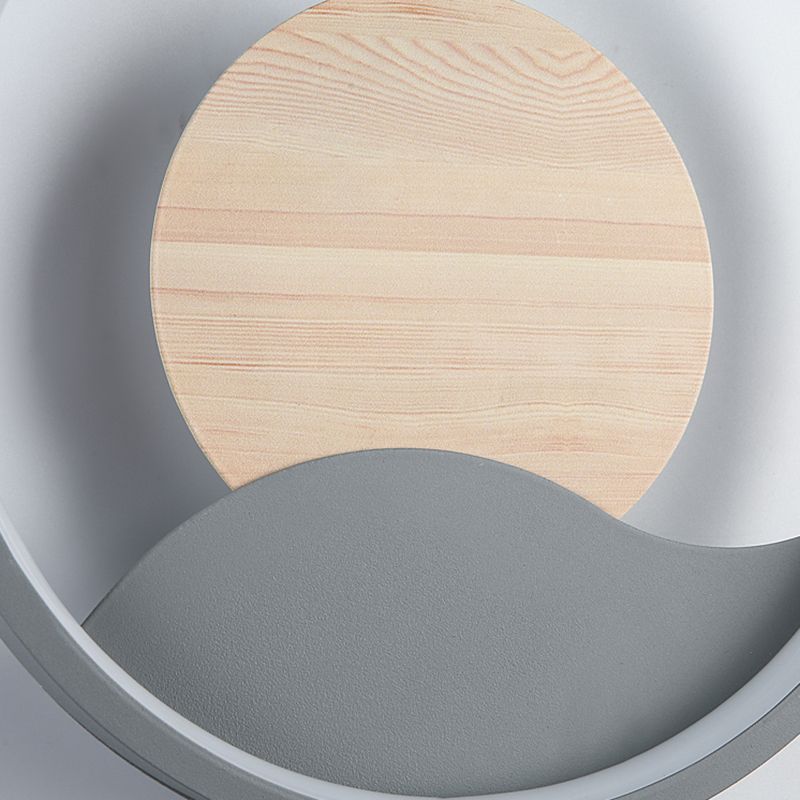 Modern Style Wall Mount Light LED Round Shape with Silica Gel Shade for Bedroom