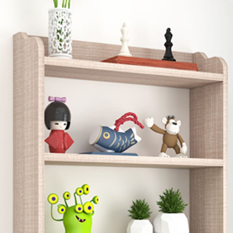 Modern Vertical Bookcase with Rectangular Shelves Wooden Floating Book Shelf for Office