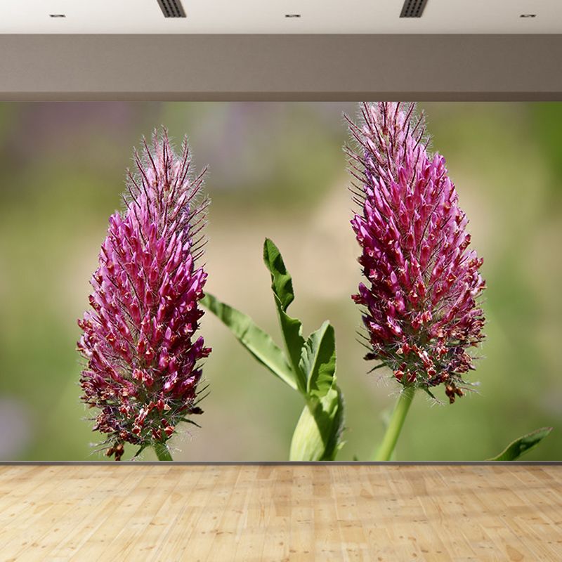 Simple Plant Mural Moisture Resistant Wall Decor for Living Room, Made to Measure