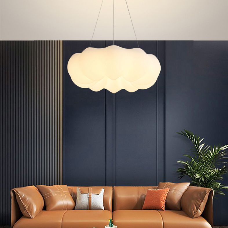 White Cloud Pendant Light LED Acrylic Ceiling Suspension Lamp for Bedroom
