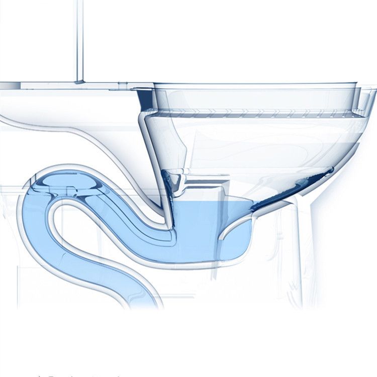 Modern UF Siphon Jet Toilet Bowl Floor Mount Flush Toilet with Toilet Seat