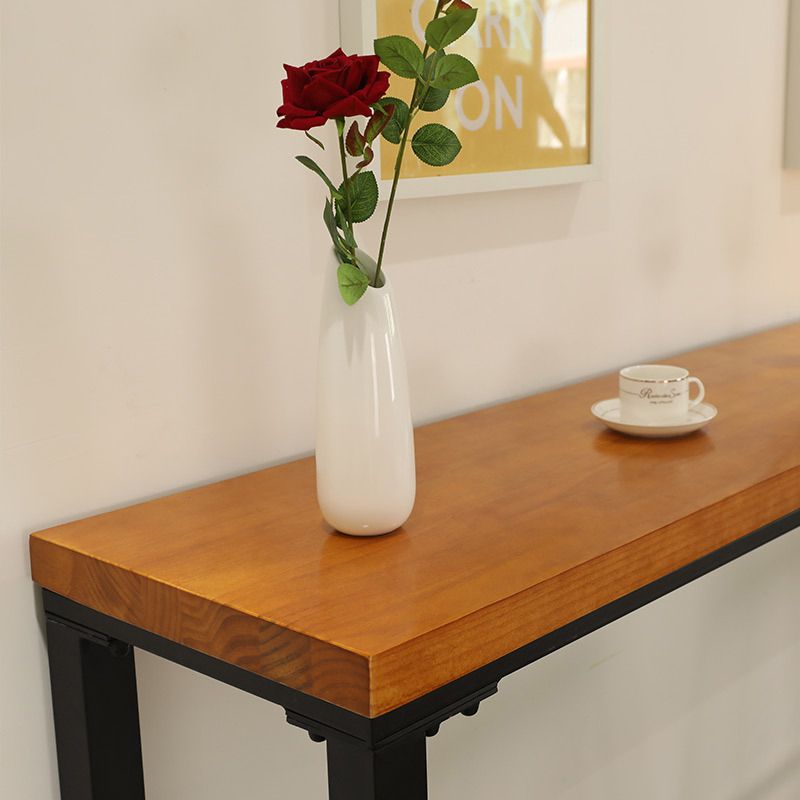 Iron and Wood Rectangular Table Modern Style Milk Tea Shop Cafe Bar Table