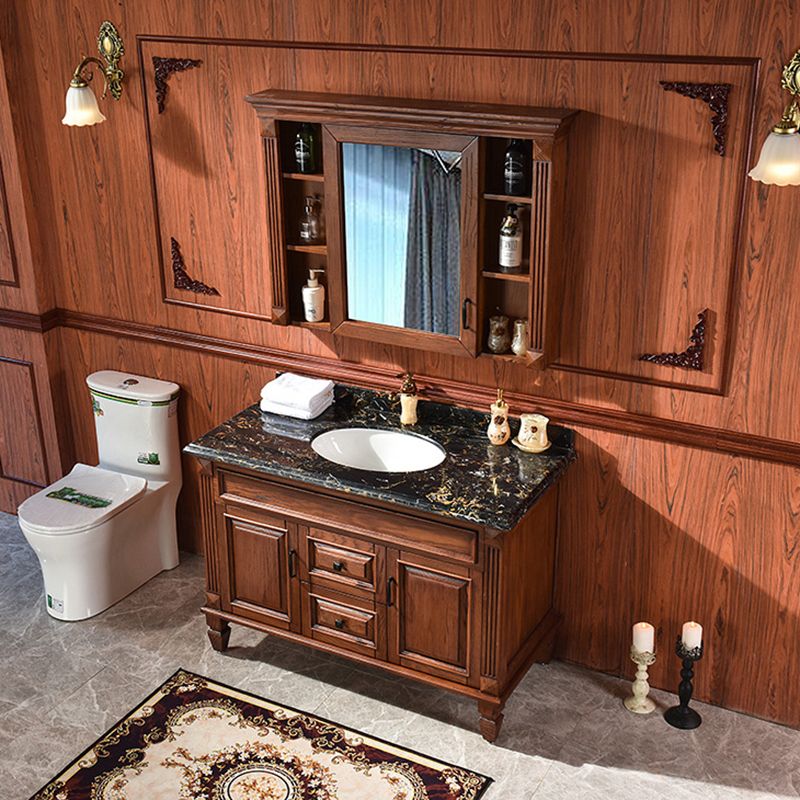 Traditional Freestanding Bathroom Vanity Solid Wood Bathroom Vanity Set for Bathroom