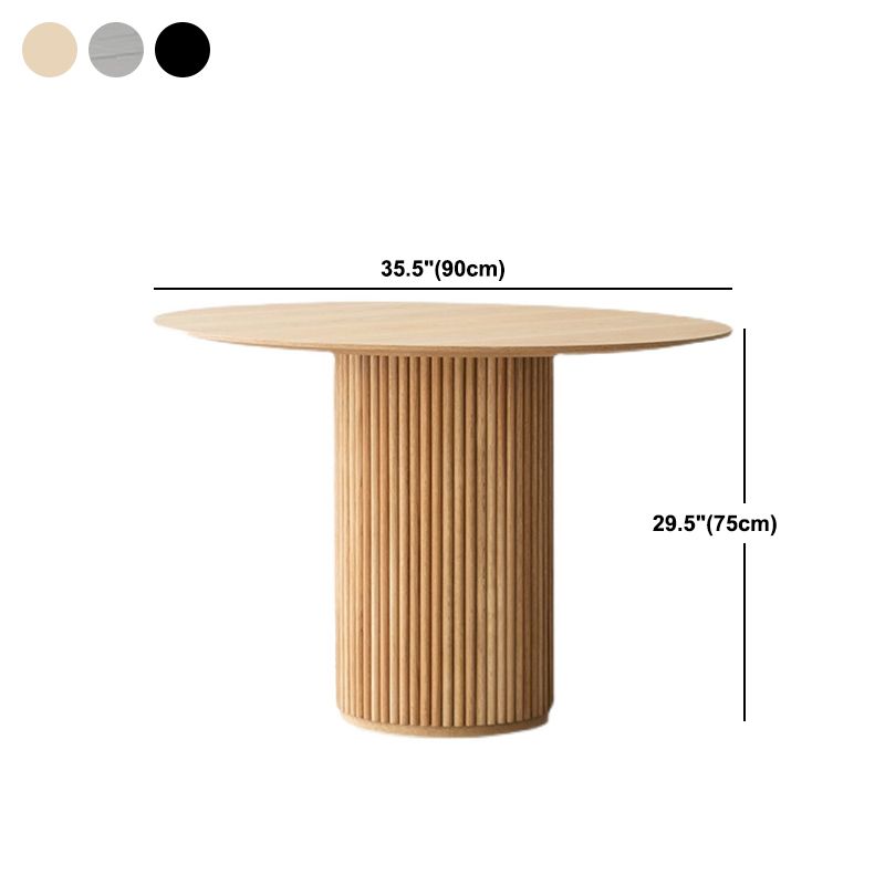 Round Dining Table Modern Style Solid Wood Dinner Table for for Kitchen Home Furniture