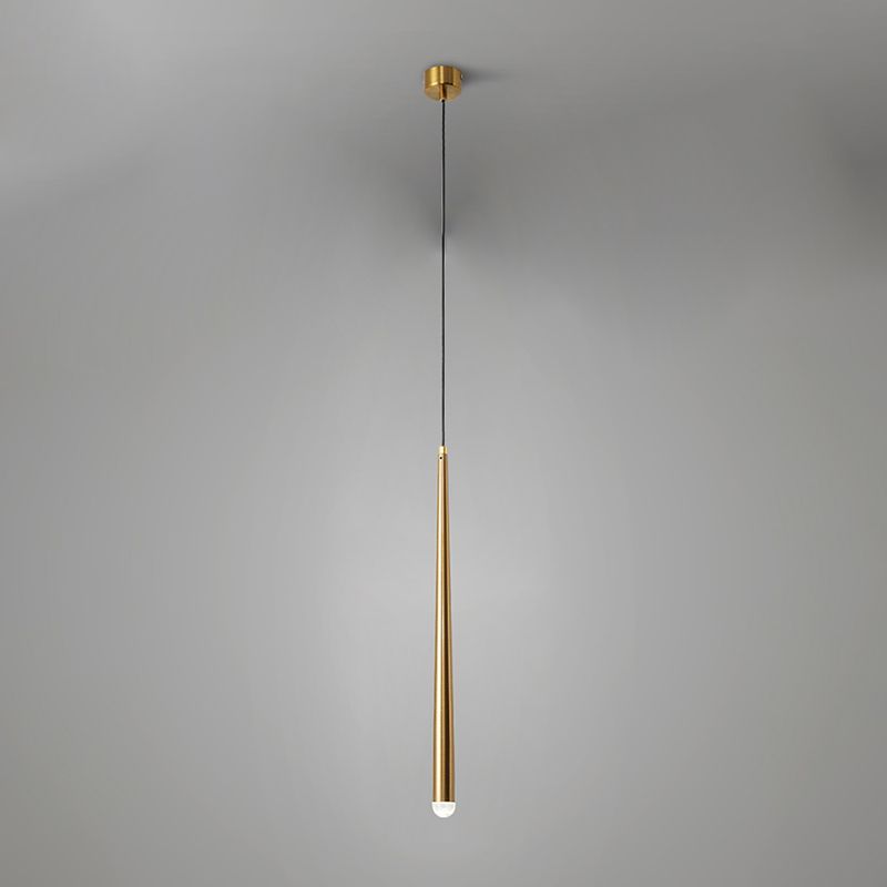 Modern Style Line Shade Hanging Light Metal Multi Light Pendant Lamp for Bedroom