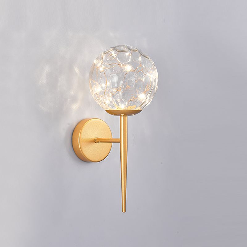 Modern Style Sphere Sconce Light Fixtures Glass 1 Light Wall Mounted Lighting