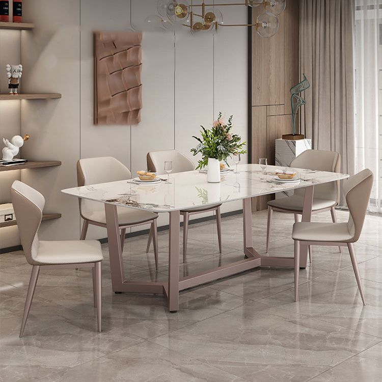 High Gloss White Dining Table Set 1/2/6/7 Pieces Glam Dinette Set with Padded Chairs