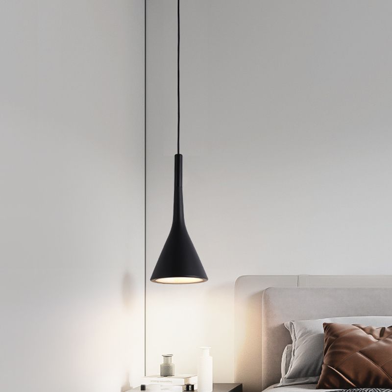 Cone Shape Glass Hanging Light Modern Style 1 Light Hanging Light Fixture