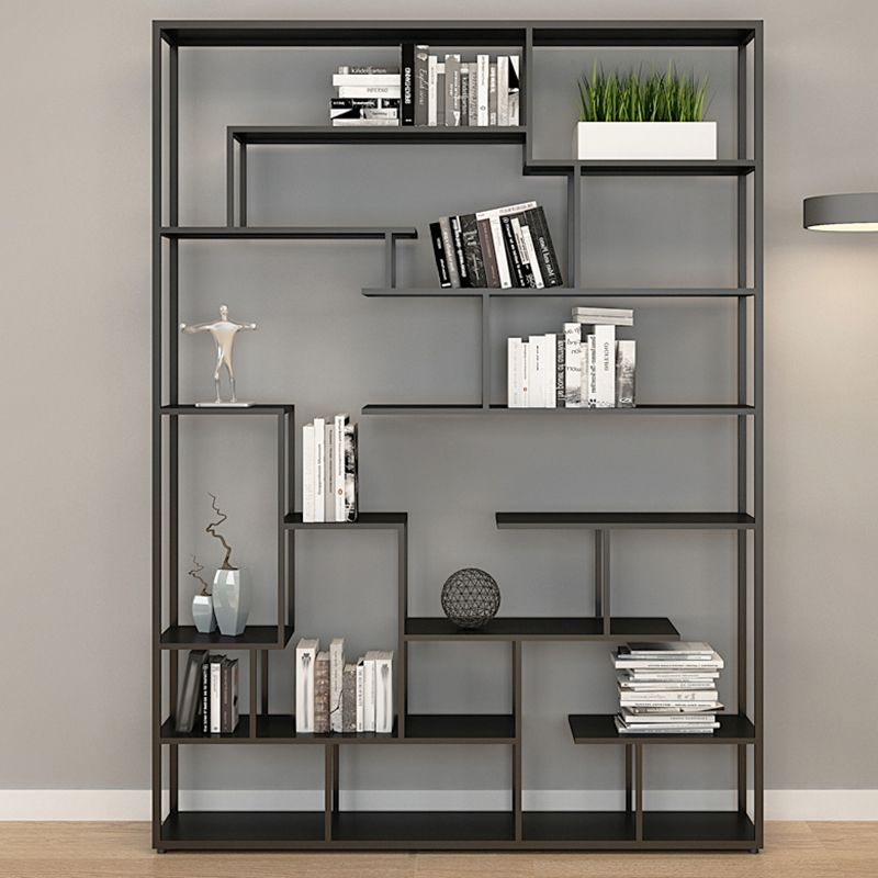 Modern Open Back Standard Bookshelf Metal Bookcase for Home Office