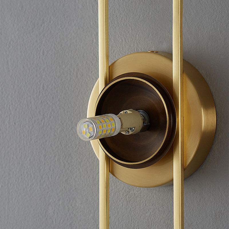 Globe Crystal Shade Wall Light 1 - Light Solid Brass Wall Sconce in Gold and Clear