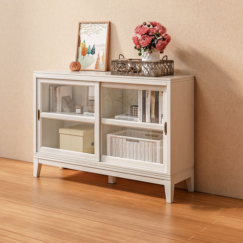 Closed Back Standard Bookshelf Wooden White Contemporary Bookcase