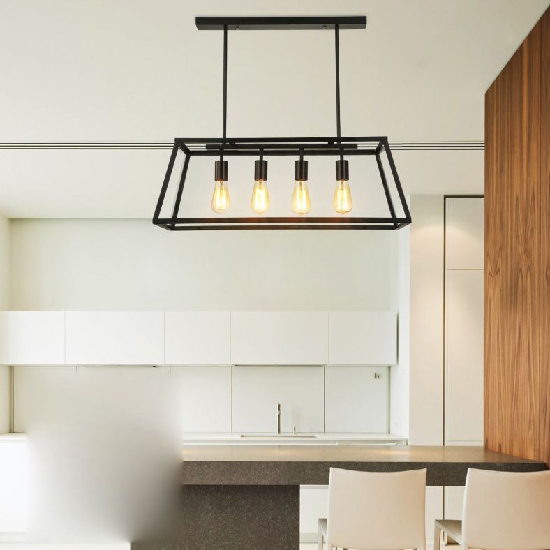 Glass 4 Lights Island Candelier Light Lights Lights Lightings para comedor