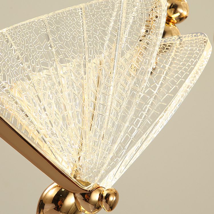 Butterfly Pendant Lighting Fixture Minimalist Style Acrylic LED Bedroom Pendant Ceiling Light