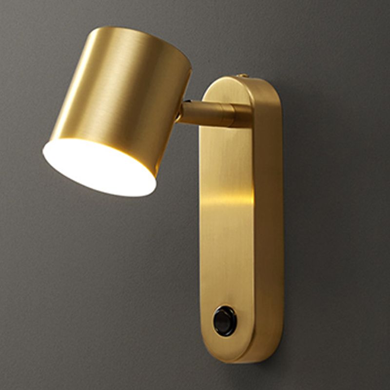 Zylindrische Schatten Wandbeleuchtung postmoderner Metall 1 Lichter Leuchten Lampe für Wohnzimmer