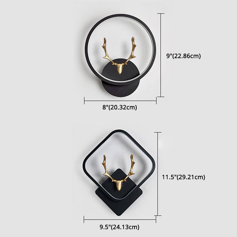 Metal Antler Sconce Light Fixture Simplicity Style LED Wall Mounted Light Fixture